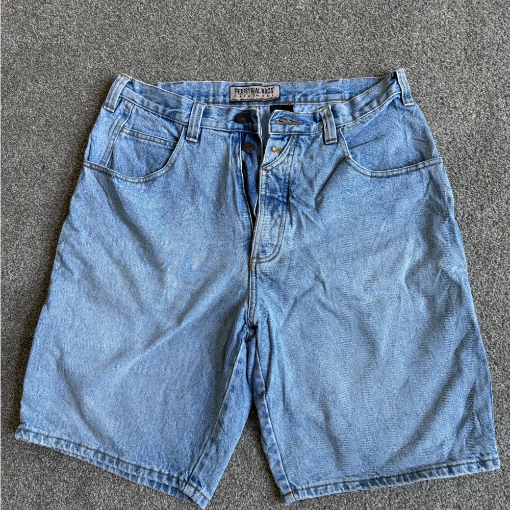 Light Blue Vintage Jean Shorts for Men